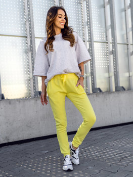 Κίτρινο γυναικείο παντελόνι φόρμας Bolf CK-01B