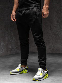 Μαύρο ανδρικό παντελόνι jogger φόρμας Bolf XW01-C