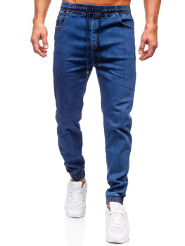 Μπλε μαρέν ανδρικό τζιν παντελόνι jogger Bolf 8102