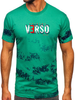 Πράσινο ανδρικό βαμβακερό t-shirt Bolf 14723