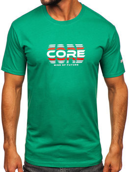 Πράσινο ανδρικό βαμβακερό t-shirt Bolf 14731
