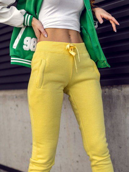 Κίτρινο γυναικείο παντελόνι φόρμας Bolf CK-01-33B