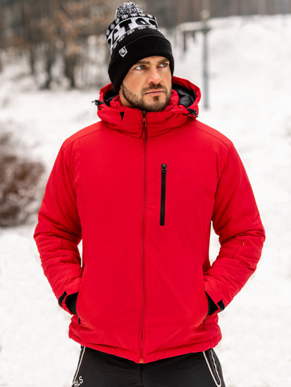 Κόκκινο μπουφάν ανδρικό χειμερινό αθλητικό Bolf HH011