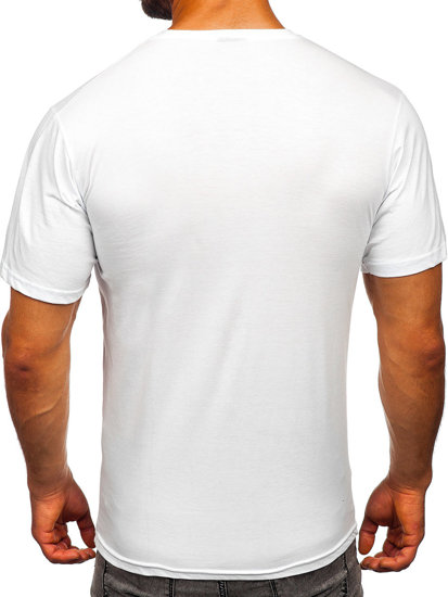 Λευκο T-shirt ανδρικο με σταμπα Bolf SS10953