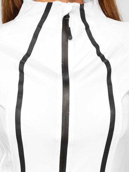 Λευκό γυναικείο φούτερ χωρίς κουκούλα Bolf HH020