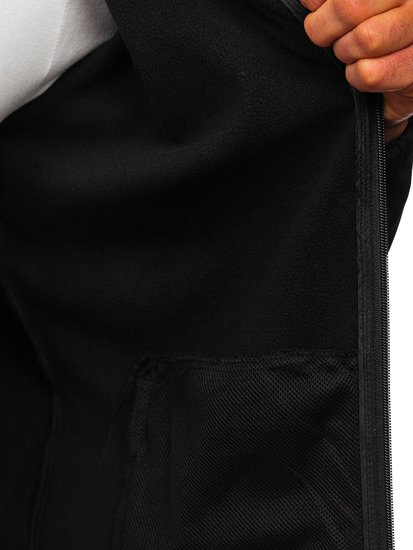 Μαυρο μπουφαν ανδρικο μεταβατικο softshell Bolf HH017