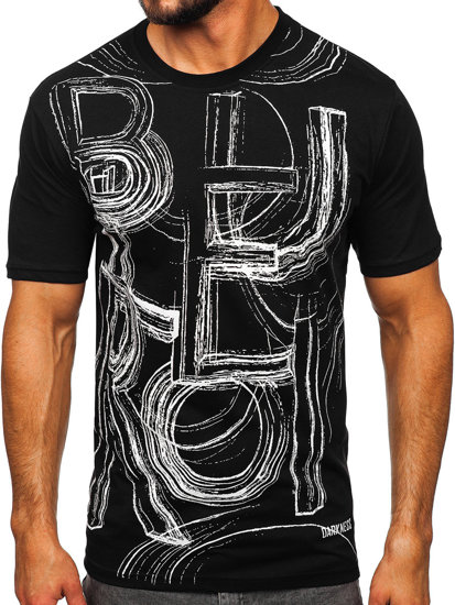 Μαυρο T-shirt ανδρικο με εκτυπωση Bolf KS2525T