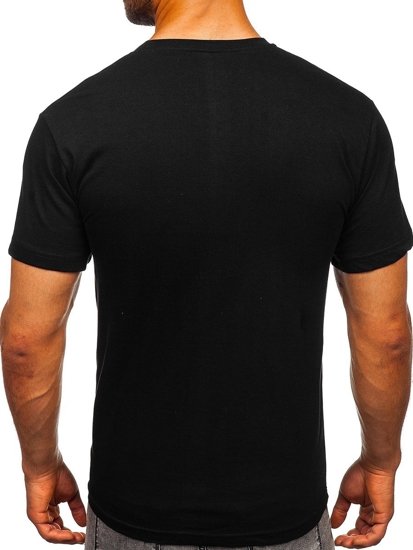 Μαυρο t-shirt ανδρικο με εκτυπωση Bolf 1267