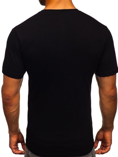 Μαυρο t-shirt ανδρικο με εκτυπωση Bolf 142170