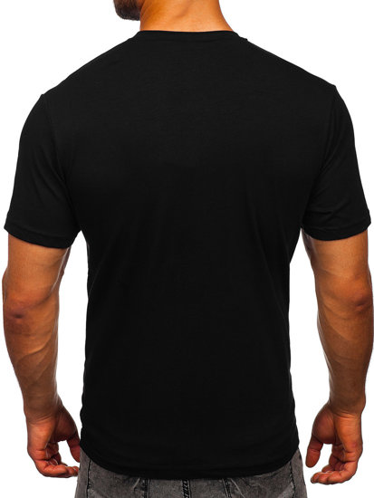 Μαυρο t-shirt ανδρικο με σταμπα Bolf 192410