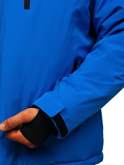 Μπλε μπουφάν ανδρικό χειμερινό αθλητικό Bolf HH011