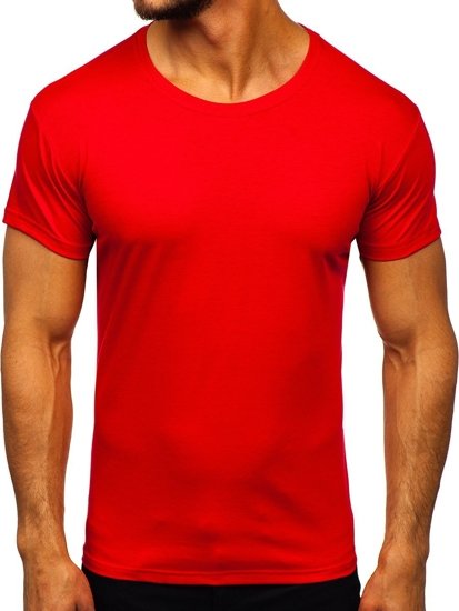 T-shirt ανδρικο χωρις εκτυπωση κοκκινο Bolf 2005