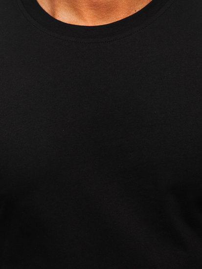 T-shirt ανδρικο χωρις εκτυπωση μαυρο Bolf 14291