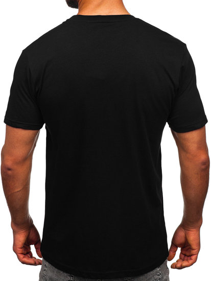 T-shirt ανδρικο χωρις εκτυπωση μαυρο Bolf 14291