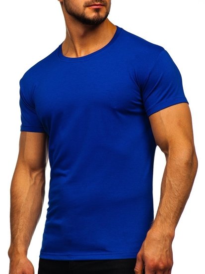 T-shirt ανδρικο χωρις εκτυπωση μπλε Bolf 2005