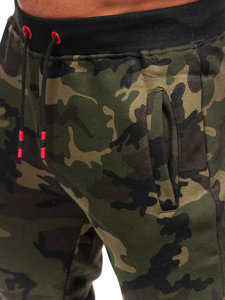 Ανδρικό παντελόνι φόρμας camo-χακί Bolf KZ15