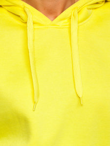 Γυναικείο φούτερ κίτρινο νέον καγκουρό Bolf W02