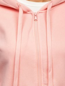 Γυναικείο φούτερ με την κουκούλα ανοιχτό ροζ Bolf W03B-56