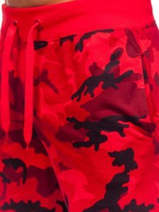 Κοκκινο φορμα σορτς ανδρικο στρατιωτικο μοτιβο Bolf K10036