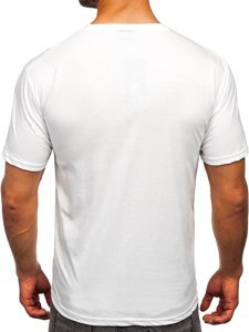 Λευκο T-shirt ανδρικο με σταμπα Bolf 0202