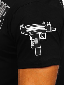 Μαυρο t-shirt ανδρικο με σταμπα Bolf 2291