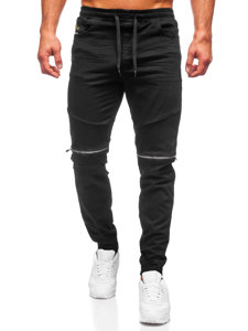 Μαύρο ανδρικό τζιν παντελόνι jogger Bolf R31107W1