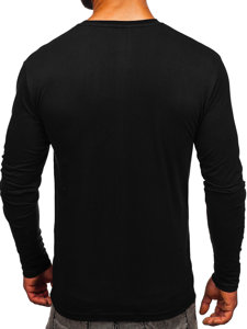 Μαύρο μακρυμάνικο μπλουζάκι ανδρικό με στάμπα Bolf 146749