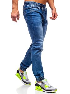 Μπλε μαρέν ανδρικό τζιν παντελόνι jogger Bolf KA1539