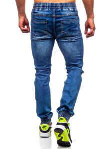 Μπλε μαρέν ανδρικό τζιν παντελόνι jogger Bolf KA1539