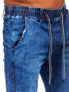 Μπλε μαρέν ανδρικό τζιν παντελόνι jogger Bolf TF207