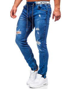 Μπλε μαρέν ανδρικό τζιν jogger παντελόνι Bolf TF147