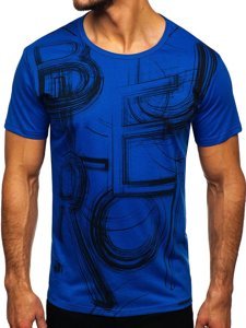 Μπλε T-shirt ανδρικο με εκτυπωση Bolf KS2525T