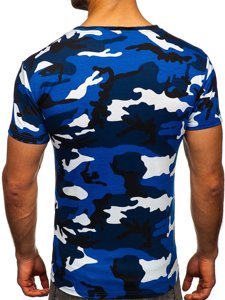 Μπλε t-shirt ανδρικο με στρατιωτικο μοτιβο Bolf S807