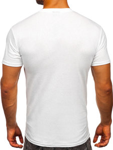 T-shirt ανδρικο με εκτυπωση λευκο Bolf 9018