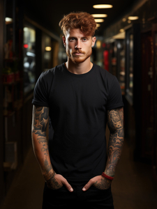 Ανδρικό μακρύ μπλουζάκι Βασικός Μαύρος Bolf 14290A2