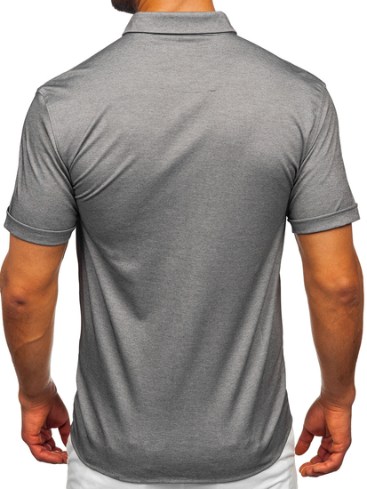 Γραφίτη ανδρικό πουκάμισο με κοντό μανίκι Bolf 2005