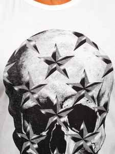 Λευκο μπλουζακι tank top με σταμπα Bolf 14817