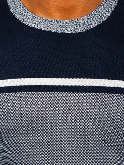 Σκούρο μπλε ανδρικό σακάκι Bolf 6300