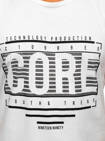 Λευκο μπλουζακι tank top με σταμπα Bolf 14806