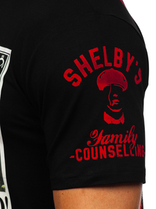 Μαυρο T-shirt ανδρικο με εφαρμογες Bolf 2826