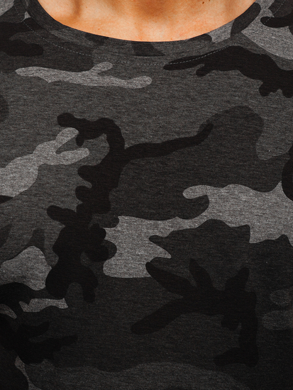 Γραφιτη t-shirt ανδρικο με εκτυπωση με στρατιωτικο μοτιβο Bolf S808