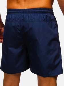 Σκούρο μπλε κοντό ανδρικό μαγιό Bolf QD29