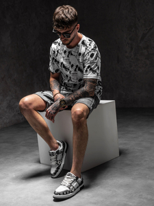 Λευκο T-shirt ανδρικο με σταμπα Bolf 14928