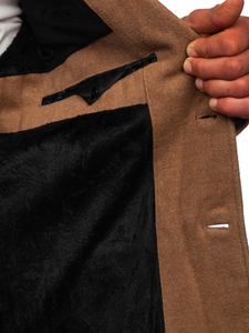 Παλτο ανδρικο χειμωνιατικο καμηλο Bolf 1047