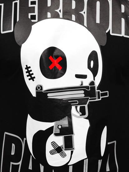 Μαυρο t-shirt ανδρικο με σταμπα Bolf 2291