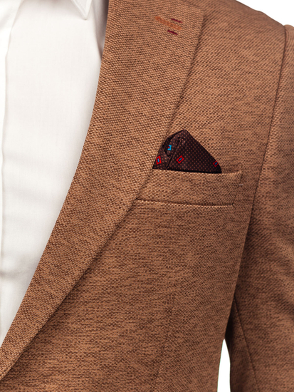 Καφέ ανδρικό σακάκι casual Bolf 24401