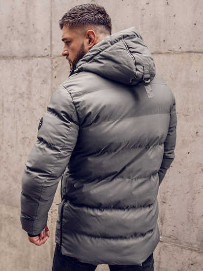 Μπλε μαρέν καπιτονέ μπουφάν ανδρικό χειμερινό παρκά Bolf 7330