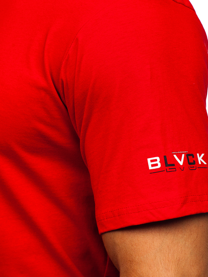 Κόκκινο ανδρικό βαμβακερό t-shirt Bolf 14739