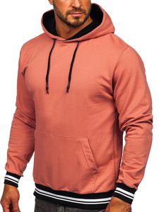 Ανδρική μπλούζα με κουκούλα σομόν Bolf 145369