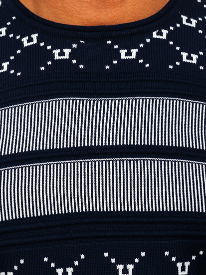 Ναυτικο μπλε πουλοβερ ανδρικο Bolf 1059